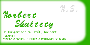 norbert skultety business card