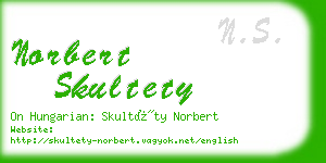 norbert skultety business card